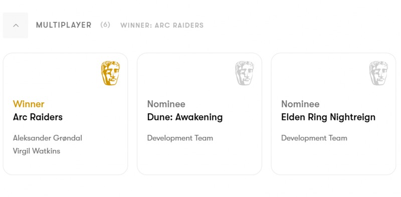 (출처=BAFTA 공식 홈페이지).