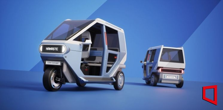 인도 시장 맞춤형 마이크로모빌리티 3륜 EV 콘셉트. 현대차