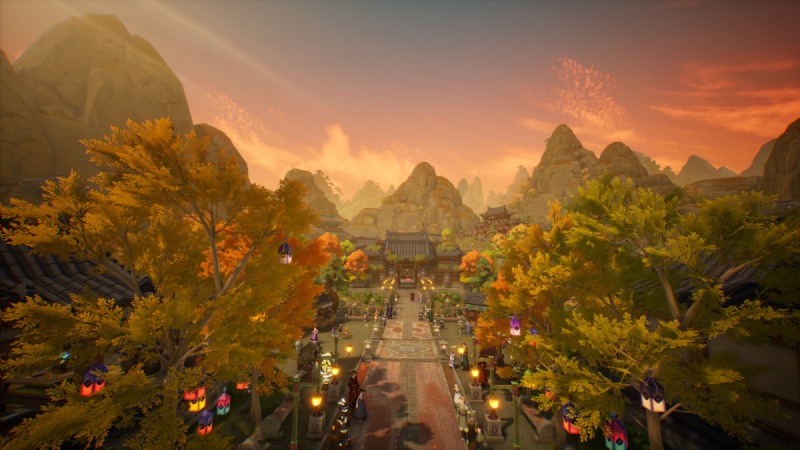 한국 전통 건축 양식이 반영된 '수라' 지역(제공=넷마블).