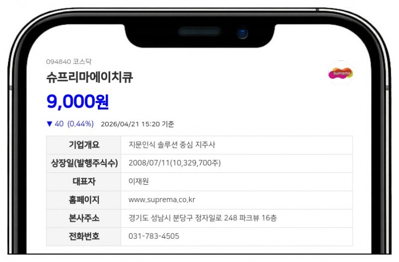 슈프리마에이치큐, 80억 자사주 매입 후 전량 소각 결정…주주환원 강화