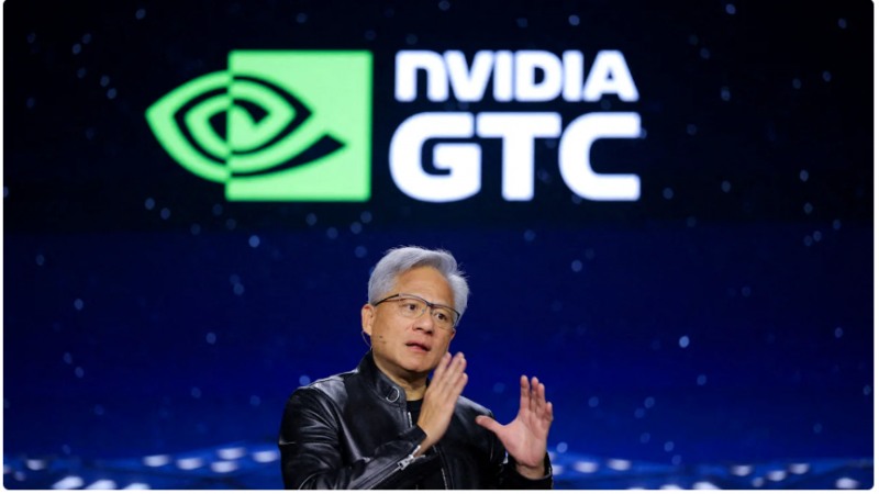 AI 대장주인 엔비디아가 24일(현지시간) 뉴욕증시에서 4.3% 급등하며 시총 5조달러를 돌파하며 사상 최고가를 기록했다. 사진=게티 이미지