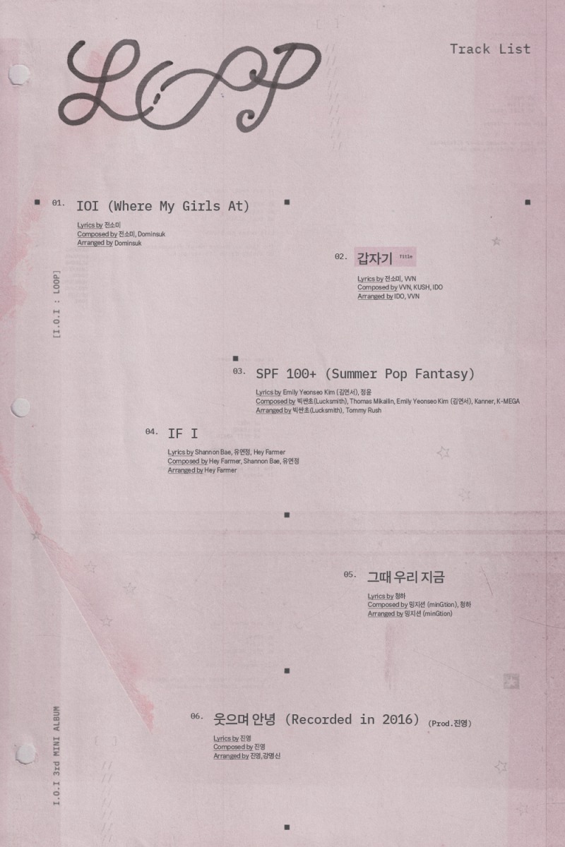 아이오아이, 미니 3집 ‘LOOP’ 타이틀곡은 ‘갑자기’…전소미 작사 참여