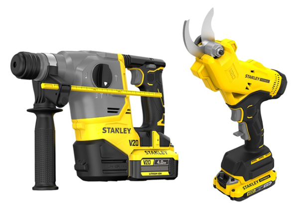 좌측부터 ‘20V MAX 브러쉬리스 로터리 햄머, 3+1모드(SBH910)’,’20V MAX 전지가위(SCPP32)