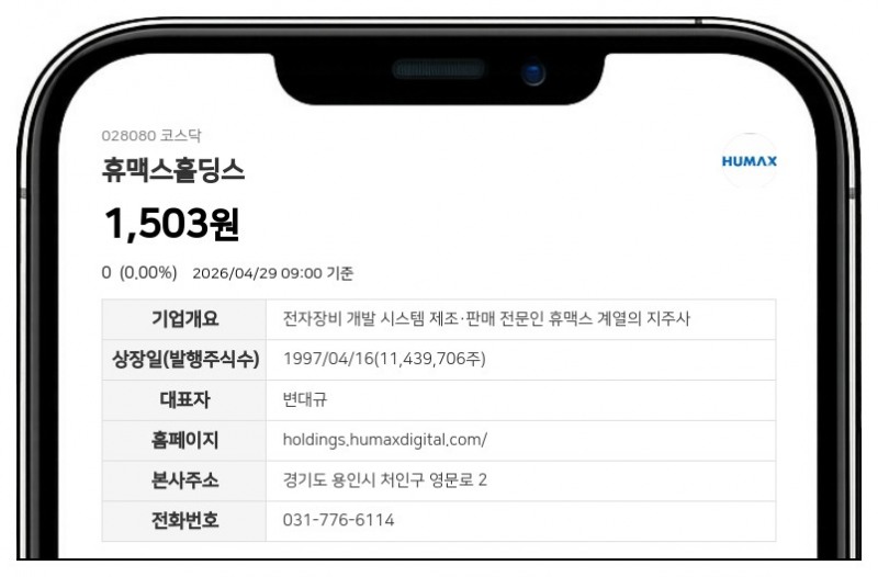 휴맥스홀딩스 거래 정지 풀린다... 액면병합 주권 변경상장으로 30일 재개