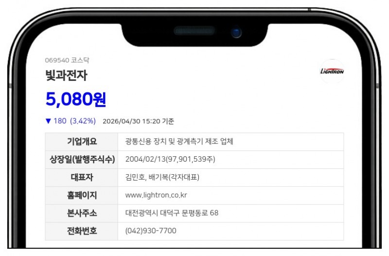 빛과전자 13회차 CB 55억 규모 콜옵션 행사... 739만주 잠재 물량 확보
