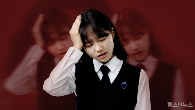 자녀의 잦은 두통 호소는 흔히 학업 스트레스로 오해하기 쉽지만 '소아 뇌종양'이 보내는 경고 신호일 수 있다. <이미지 디자인 =GDH AI Design Team>