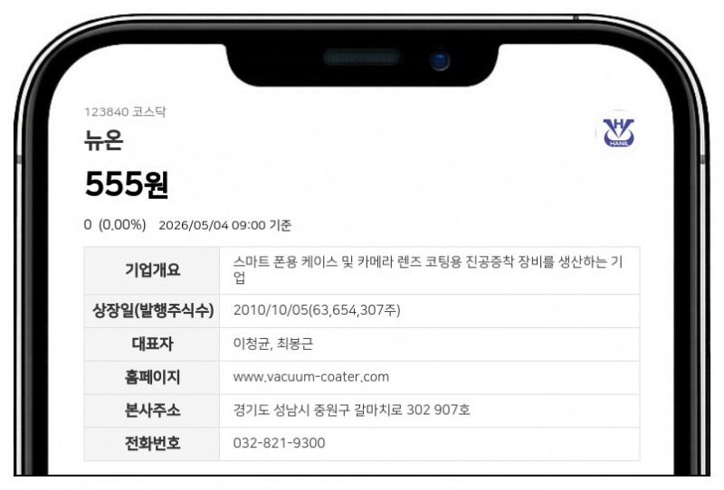뉴온, 감자 마치고 5월 8일 거래 재개... 장 개시 전 시간외거래는 불가