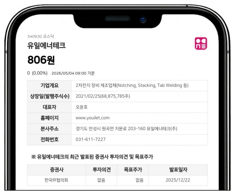 유일에너테크 거래정지 기간 변경...개선기간 종료 후 상장폐지 여부 결정