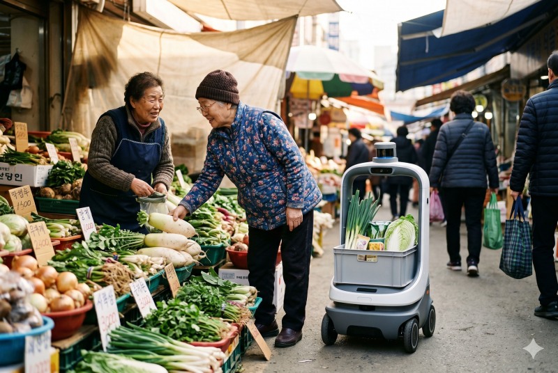 성남시 전통시장 AI짐꾼 로봇 인공지능(AI) 이미지