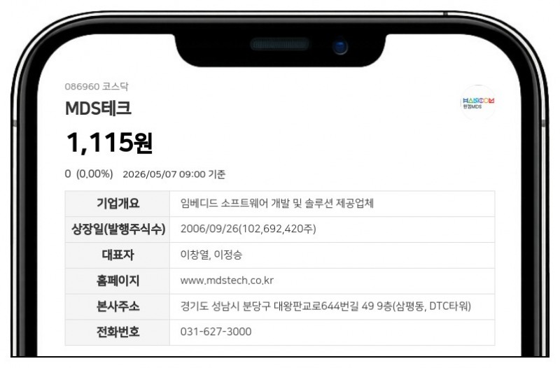 MDS테크 8일부터 주식 거래 다시 시작... 액면병합 변경상장 완료로 거래정지 해제