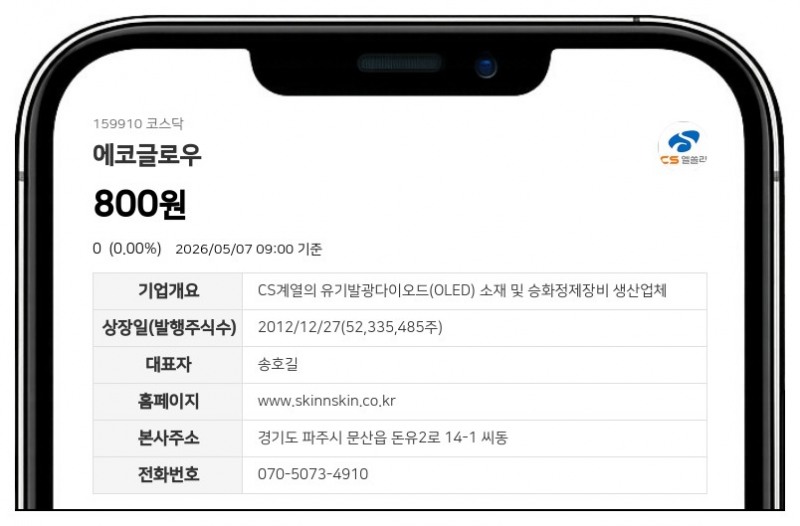 에코글로우 8일 거래 재개 확정... 액면병합 주권 변경상장 완료에 따른 조치