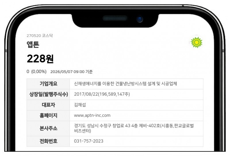앱튼 거래정지 풀린다…8일 액면병합 신주 상장 및 매매 재개 결정