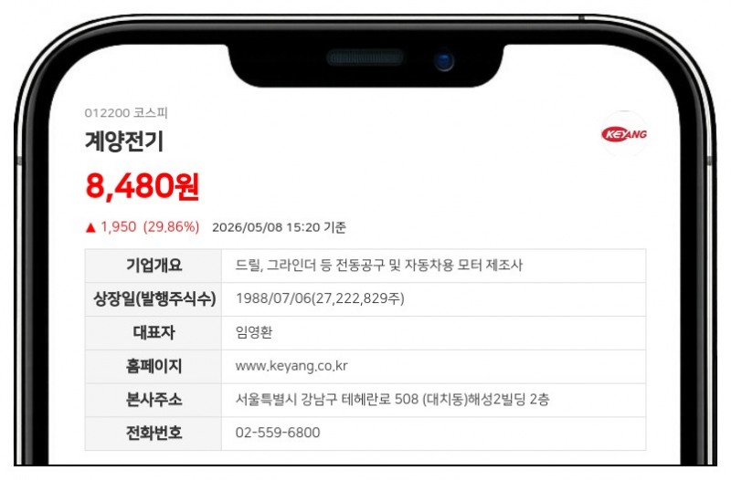 계양전기 408억 유상증자 결정…채무상환 196억 및 운영자금 164억 조달