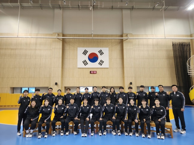 진천 선수촌에서 아시안게임 대비 훈련 시작한 핸드볼 여자 대표팀 / 사진=대한핸드볼협회 제공