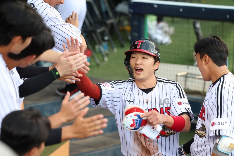 득점에 성공한 LG 박해민. / 사진=연합뉴스