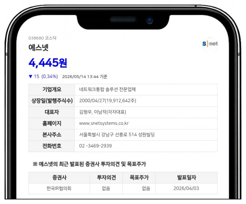 에스넷, 우수 임직원 14명에 4억 4600만원 규모 자사주 성과급 지급