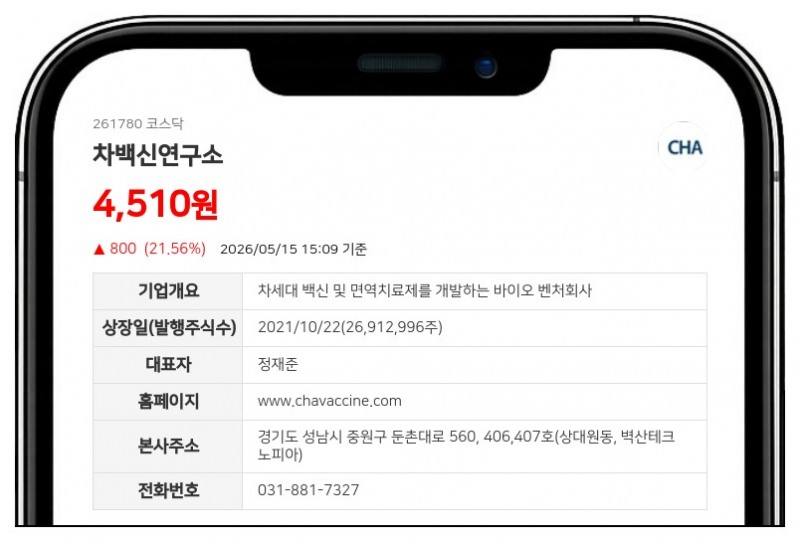 '경영권 변동' 차백신연구소, 김병록 경영지배인 선임…대내외 업무 총괄