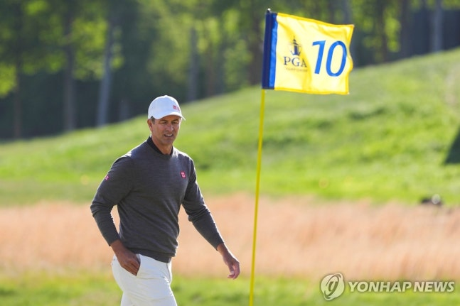 PGA 챔피언십에 출전한 애덤 스콧 / 사진=연합뉴스