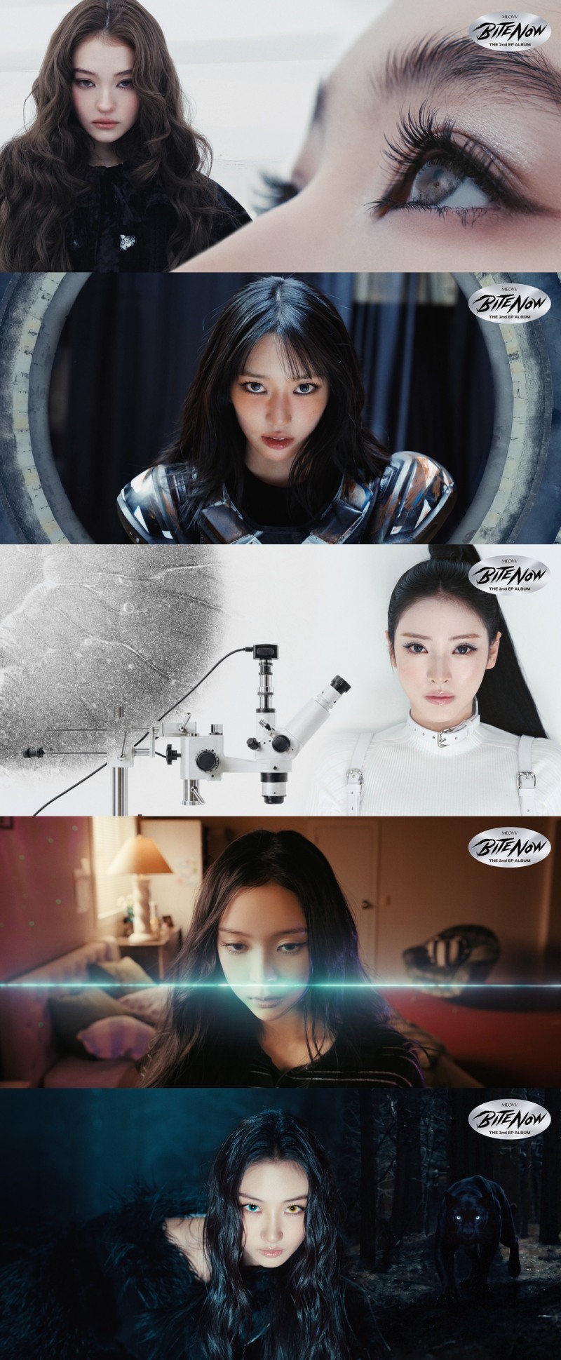 미야오, EP 2집 'BITE NOW' 티징 포토 공개…다채로운 무드와 날카로운 순간들