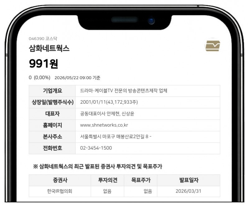 삼화네트웍스 26일 매매거래 재개 확정, 액면병합 주권 변경상장 마무리