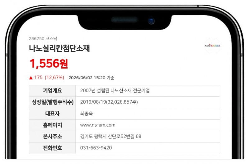 나노실리칸첨단소재, 자기 전환사채 15억원 매도... 발행주식 총수 대비 2.79%