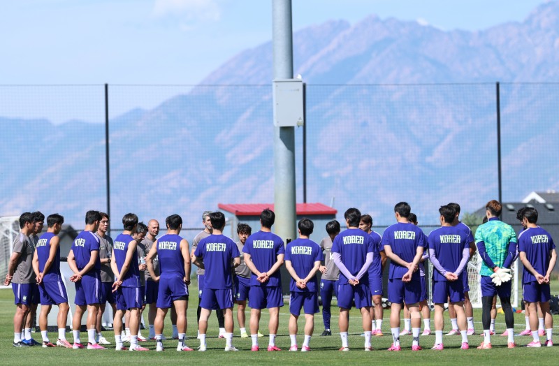 2차 평가전 하루 앞둔 태극전사들. / 사진=연합뉴스