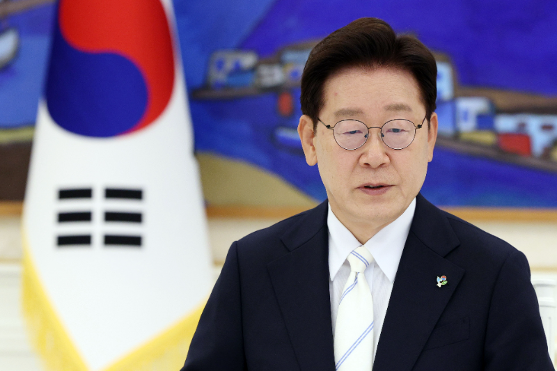 이재명 대통령이 지난 8일 청와대에서 열린 4부 요인 회동에서 발언하고 있다./뉴시스