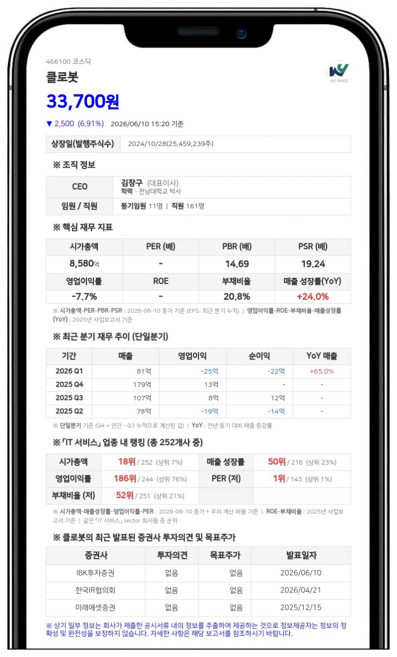 클로봇, 두산로지스틱스솔루션 인수로 물류자동화 밸류체인 확장 추진 - IBK투자증권