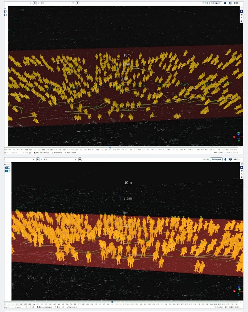 뷰런테크놀로지, 피크 페스티벌 2026 다중 객체 인지 화면 예시(사진제공=뷰런테크놀로지)