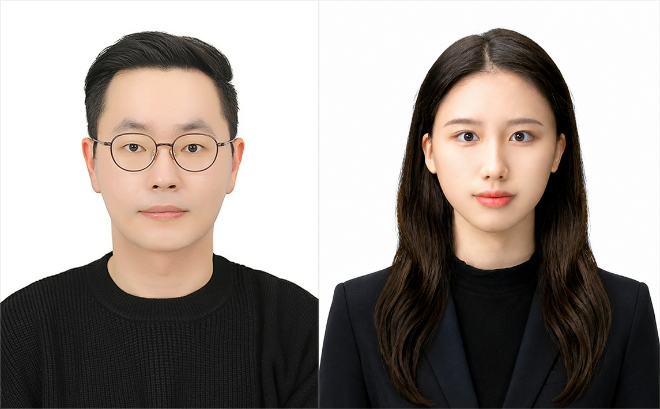 (사진 왼쪽부터) 단국대 홍웅기 교수, 허윤정 석사생. (사진제공=단국대)