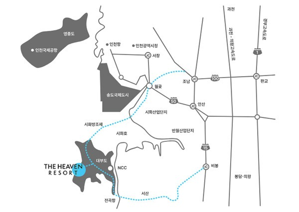 더헤븐리조트 약도. 사진=더헤븐리조트