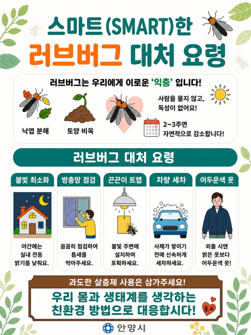 러브버그 대처요령 안내문. /안양시