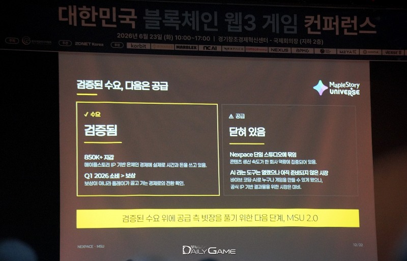 MSU 2.0은 검증된 수요 위에 공급에 대한 문제를 해결하는 것을 목표로 하고 있다.