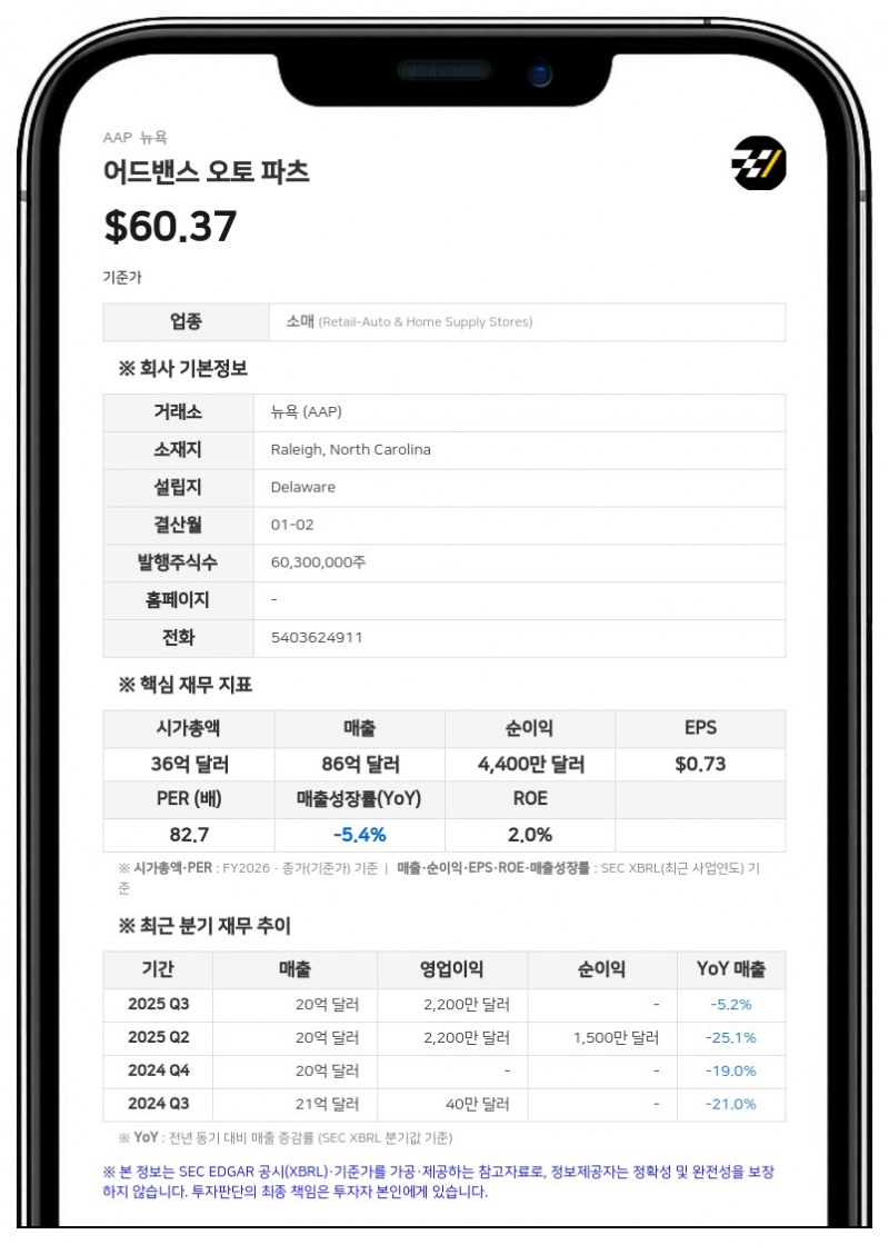 어드밴스 오토 파츠, 크리스텐 솔러 최고인적자원책임자 사임 발표