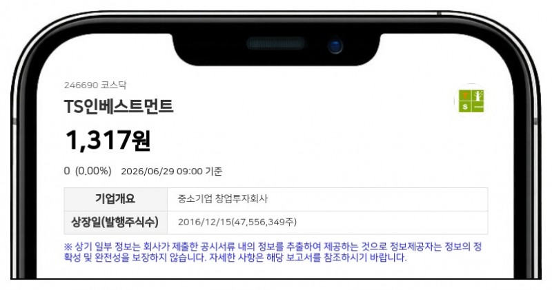 티에스인베스트먼트 보통주 거래정지 해제, 6월 30일 거래 재개