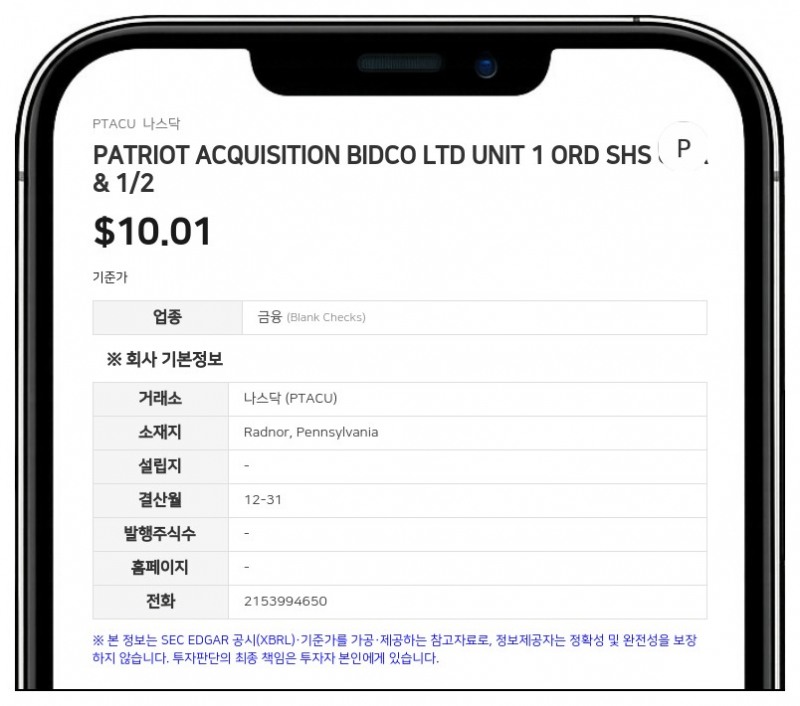 패트리어트 어퀴지션, 1분기 순손실 6만 4,436달러… 5월 IPO로 1억 7,500만 달러 조달