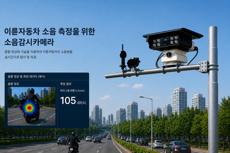대왕판교로 고등삼거리~토끼마당삼거리 양방향에 설치하는 소음감시카메라 홍보 이미지. /성남시