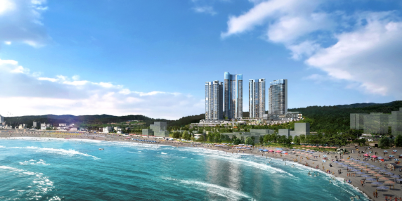 롯데리조트 울산 콘도조감도/롯데건설