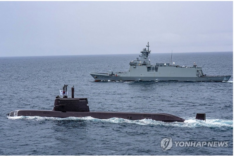 한화오션이 6일(현지시간) 캐나다 잠수함 사업 우선 협상사로 선정되는 데 불발했다. 사진=한, 캐나다 잠수함 합동훈련, 해군제공, 연합뉴