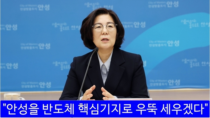 김보라 안성시장의 언ㄹ론 브리핑 모습. /안성시