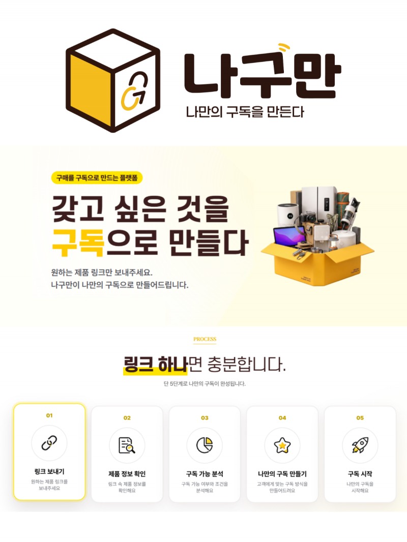 "쇼핑몰 없이 링크 하나로" 라온엠앤에스, 구독·렌탈 플랫폼 '나구만' 출시