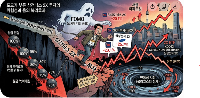 (장태민 칼럼) 포모가 부른 삼전닉스 2X 투자의 위험성과 음의 복리효과