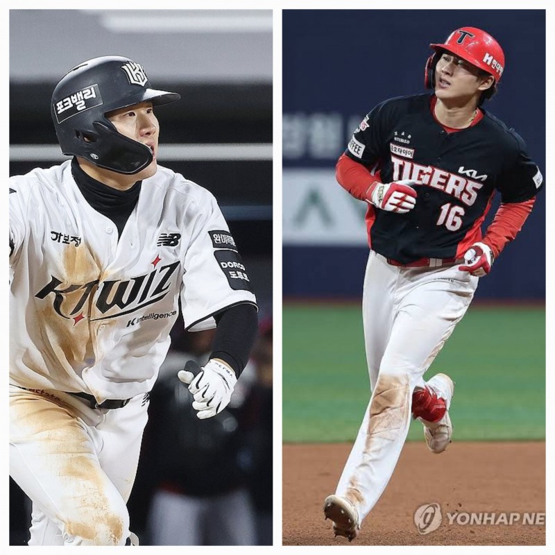 KT 최원준(왼쪽)과 KIA 시절 최원준