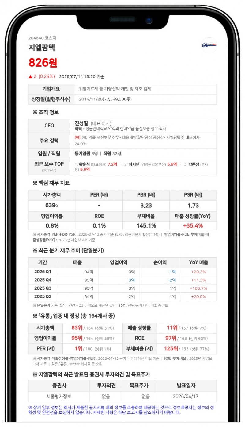 지엘팜텍 보통주 거래 멈춘다…주식병합으로 7월 20일부터 매매정지