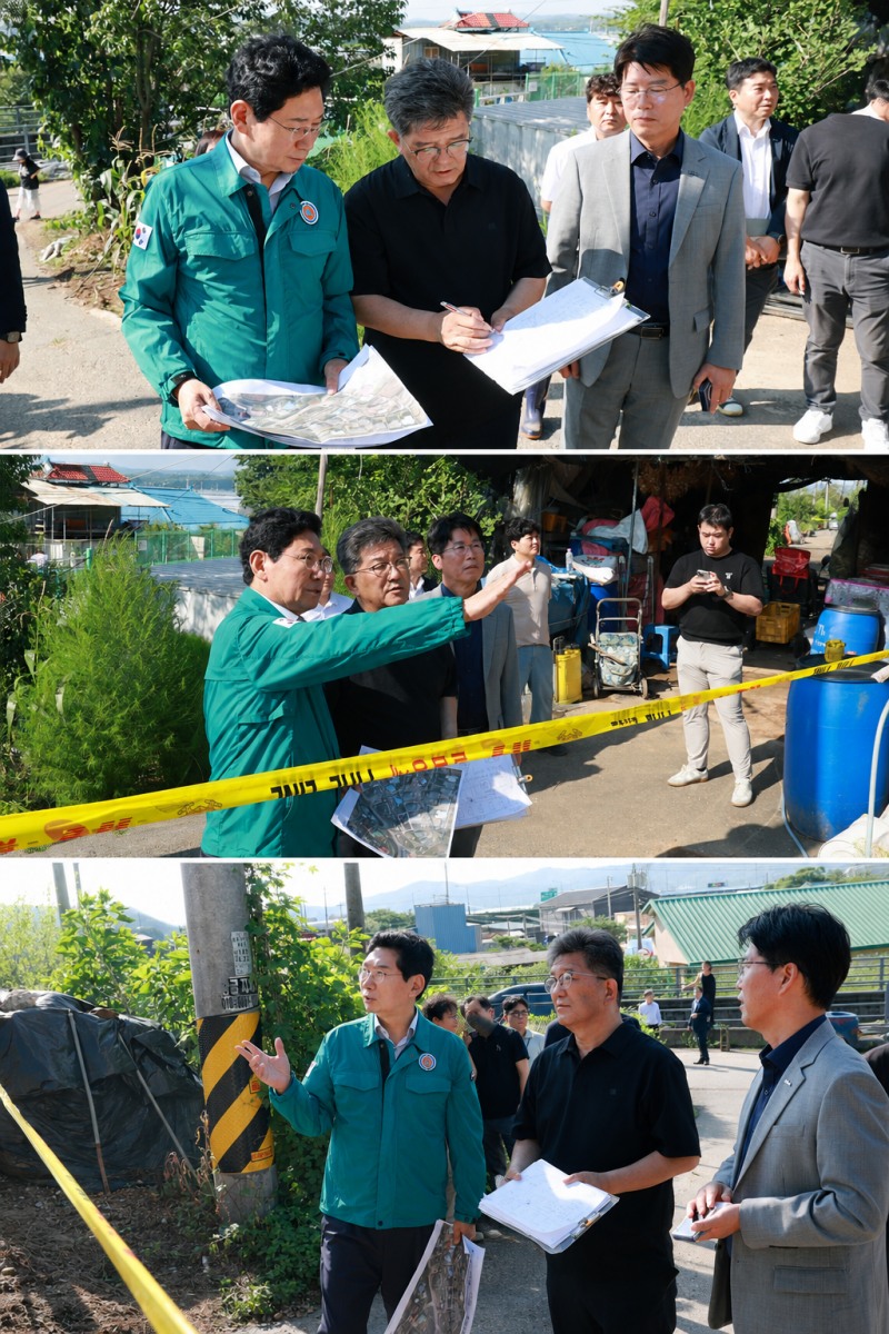 이상일 용인특례시장의 현장 점검 모습. /용인시