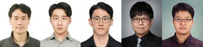 (왼쪽부터) 동국대 류승윤 교수, 이창민 박사, 이현재 박사, 고려대학교 세종캠퍼스 김철훈 교수, 이재우 교수. (사진제공=동국대)