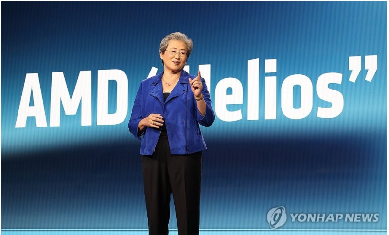 엔비디아 경쟁사인 AMD는 20일(현지시간) 통합 AI 랙 시스템인 '헬리오스'를 마이크로소프트(MS)의 '애저'에 공급한다고 밝혔다. 사진=연합뉴스