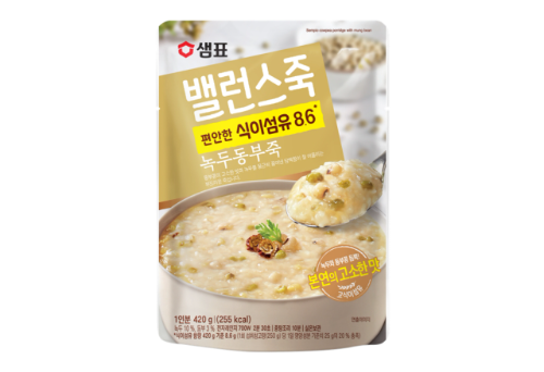 샘표, 고식이섬유 '밸런스죽 녹두동부죽' 출시