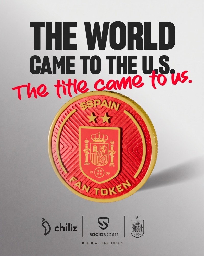 칠리즈(CHILIZ)는 팬 토큰 $SPAIN을 발행한 파트너 국가 스페인이 2026 FIFA 북중미 월드컵에서 우승을 차지했다고 21일 밝혔다.