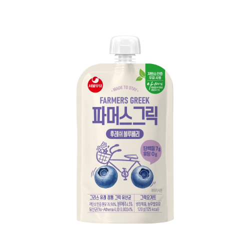 서울우유, 파우치형 '파머스그릭 후레쉬 블루베리' 출시